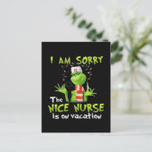 I am sorry the nice nurse is on vacation  feestdagenkaart (Staand voorkant)