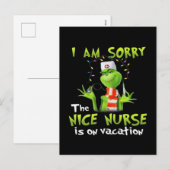 I am sorry the nice nurse is on vacation feestdagenkaart (Voorkant / Achterkant)