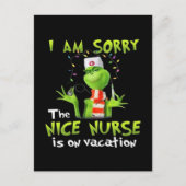 I am sorry the nice nurse is on vacation  feestdagenkaart (Voorkant)