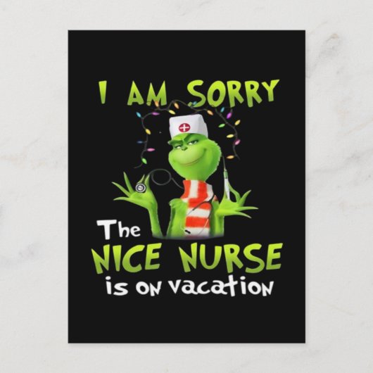 I am sorry the nice nurse is on vacation feestdagenkaart (Voorkant)