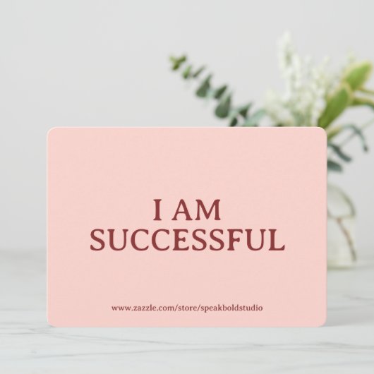 I am successful Card, Custom Gift for Her & Friend Feestdagenkaart (Staand voorkant)