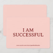 I am successful Card, Custom Gift for Her & Friend Feestdagenkaart (Voorkant / Achterkant)