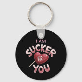 I Am Sucker for You Groovy Valentijns Matching Sleutelhanger (Voorkant)