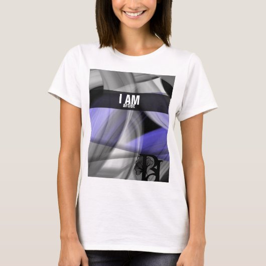 I AM T-shirt Trend Abstract Lavendel Violet (Voorkant)