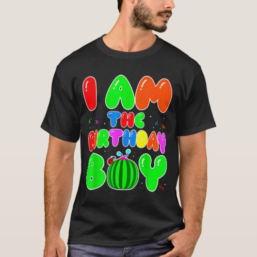 I Am The Birthday Boy Funny Watermelon Birthday Fa T-shirt (Voorkant)