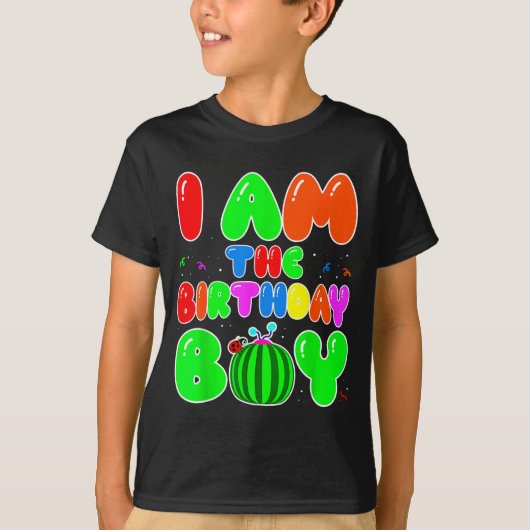 I Am The Birthday Boy Funny Watermelon Birthday Fa T-shirt (Voorkant)