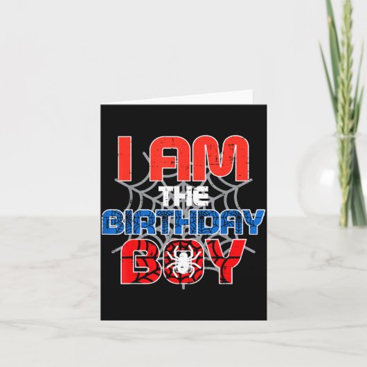 I Am The Birthday Boy Sder Party Family Matching B Kaart (Voorkant)