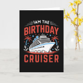 I Am The Birthday Cruiser Funny Cruise Vacation 1  Kaart (Gele Bloem)
