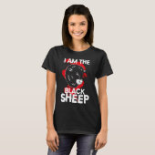 I Am The Black Sheep Black T-shirt (Voorkant volledig)