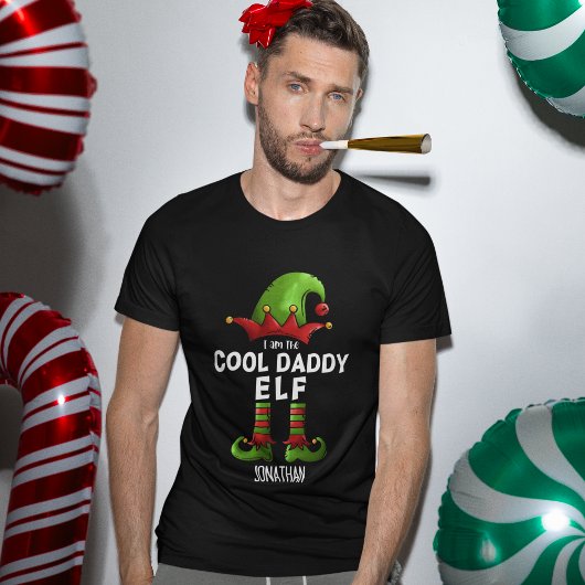 I am The Cool Daddy Elf Funny Elf T-shirt