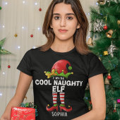 I am The Cool Naughty Elf Funny Elf T-shirt