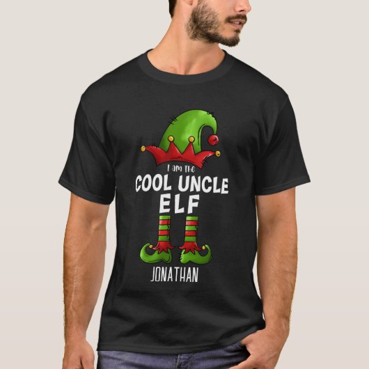 I am The Cool Uncle Elf Funny Elf T-shirt (Voorkant)