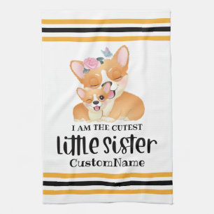 I am the Cutest Little Sister Corgi Dogs Theedoek
