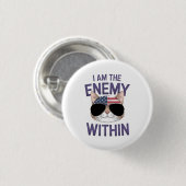I Am The Enemy Within Bold voor 2024 Ronde Button 3,2 Cm (Voorkant /achterkant)