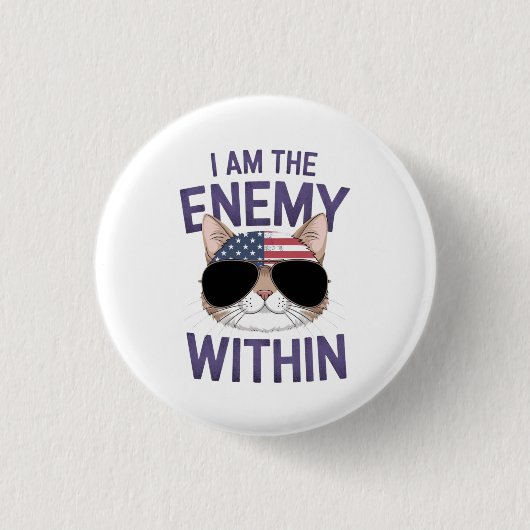 I Am The Enemy Within Bold voor 2024 Ronde Button 3,2 Cm (Voorkant)