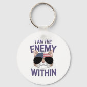 I Am The Enemy Within Bold voor 2024 Sleutelhanger (Achterkant)