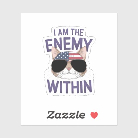 I Am The Enemy Within Bold voor 2024 Sticker (Vel)