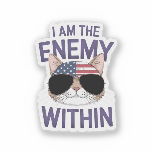 I Am The Enemy Within Bold voor 2024 Sticker (Voorkant)