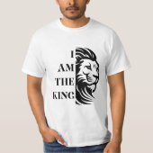 I am the King | Cool Lion Face Typography T-shirt (Voorkant)