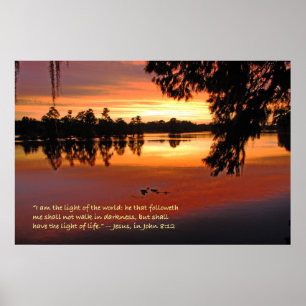 "I am the Light of the World" Scripture Poster