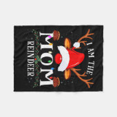 I Am The Mom Reindeer Christmas Family  Fleece Deken (Voorkant (Horizontaal))