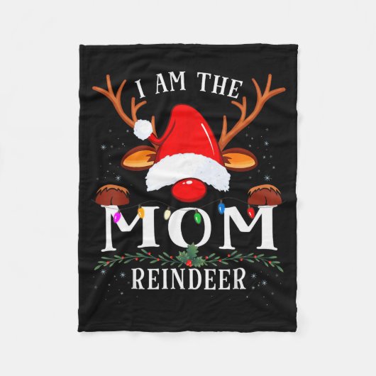 I Am The Mom Reindeer Christmas Family  Fleece Deken (Voorkant)