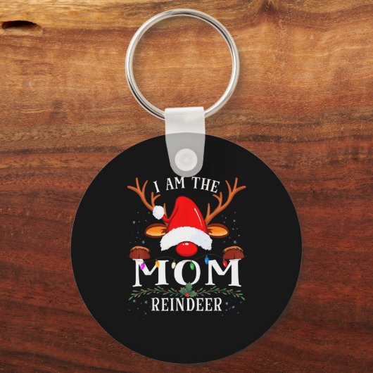 I Am The Mom Reindeer Christmas Family  Sleutelhanger (Voorkant)