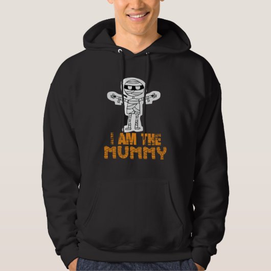 I Am The Mummy Halloween Candy Corn Full Moon Spoo Hoodie (Voorkant)