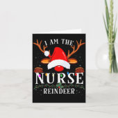 I Am The Nurse Reindeer Christmas Family  Kaart (Voorkant)