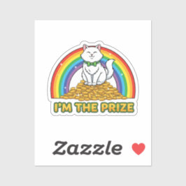 I Am The Prize Cat At End Of Rainbow St Patrick Sticker