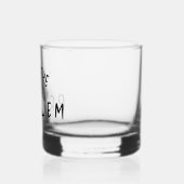 “I Am The Problem” – Grappige handgeschreven lette Whisky Glas (Links)