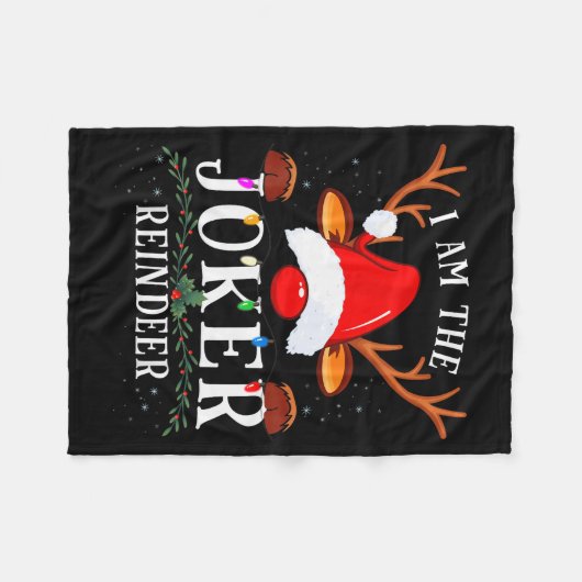 I Am The Reindeer Christmas Family  Fleece Deken (Voorkant (Horizontaal))