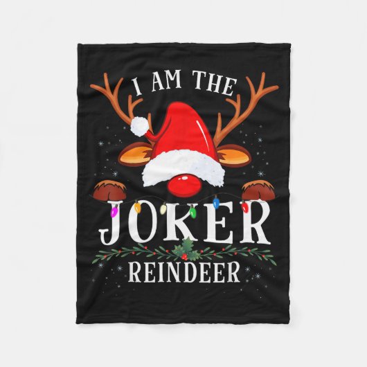 I Am The Reindeer Christmas Family  Fleece Deken (Voorkant)