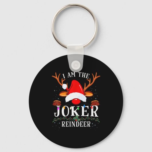 I Am The Reindeer Christmas Family  Sleutelhanger (Voorkant)