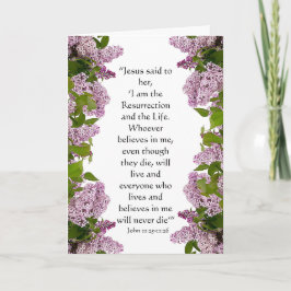 "I am the Resurrection and Life" Notitiekaartje