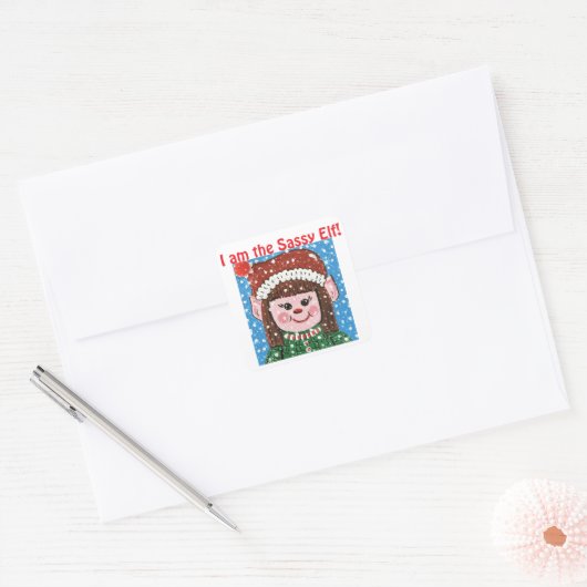 I am the Sassy Elf Sticker (Envelop)