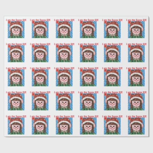 I am the Sassy Elf Wrapping Paper Cadeaupapier (Vlak)