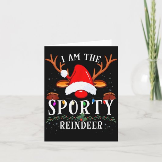 I Am The Srty Reindeer Christmas Family Kaart (Voorkant)