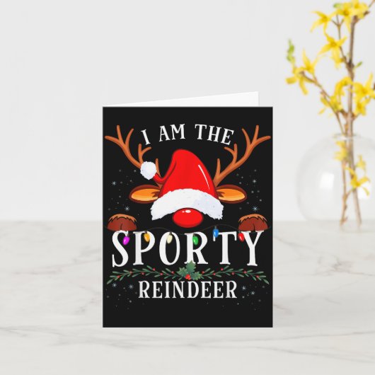 I Am The Srty Reindeer Christmas Family Kaart (Gele Bloem)