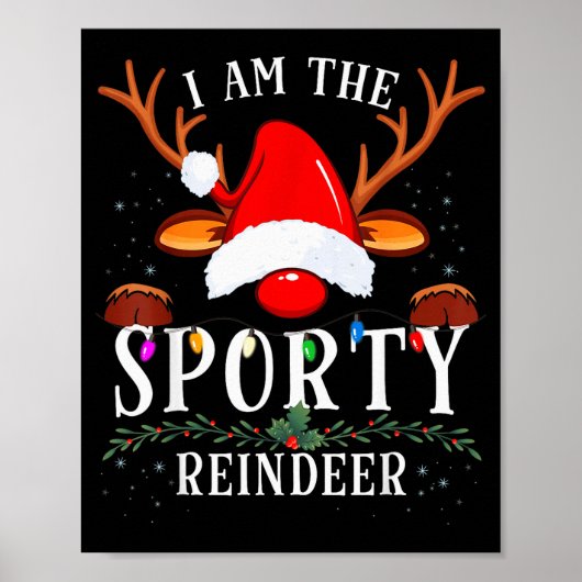 I Am The Srty Reindeer Christmas Family  Poster (Voorkant)