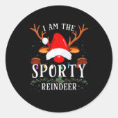 I Am The Srty Reindeer Christmas Family  Ronde Sticker (Voorkant)