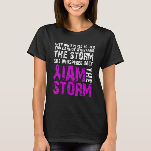 I Am The Storm Domestic Violence Awareness Purple  T-shirt (Voorkant)