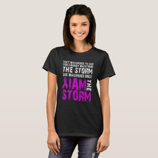 I Am The Storm Domestic Violence Awareness Purple  T-shirt (Voorkant volledig)