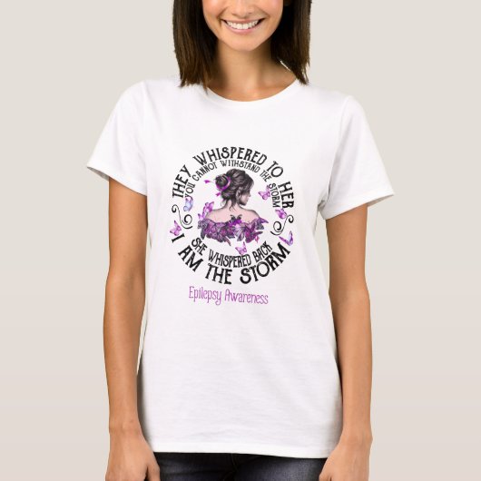 I Am the Storm Epilepsy Awareness T-shirt (Voorkant)