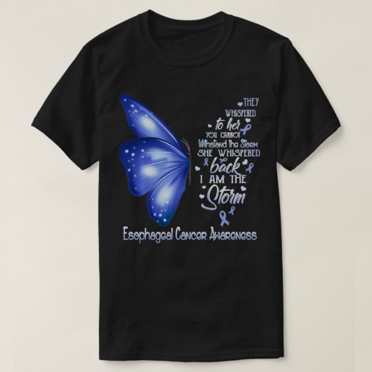I am the storm Esophageal Cancer Awareness Butterf T-shirt (Design voorkant)