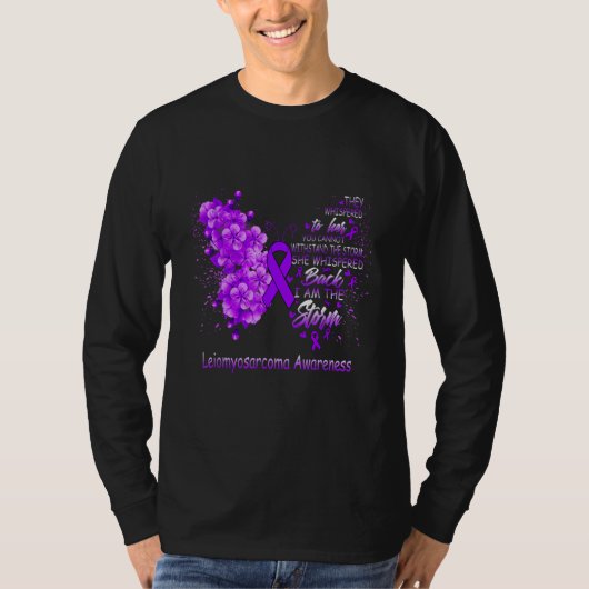 I Am The Storm Leiomyosarcoma Awareness Butterfly T-shirt (Voorkant)