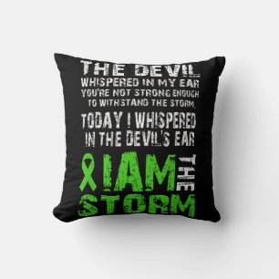 I Am the Storm Mental Health Awareness Green Ribb Kussen