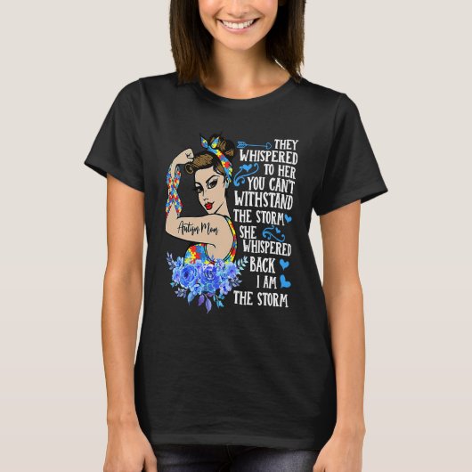 I Am The Storm Strong Woman Autism Awareness Puzzl T-shirt (Voorkant)