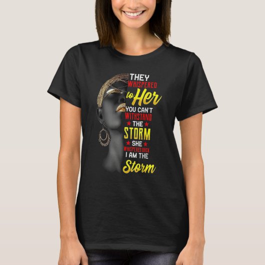 I Am The Strong African Queen Girls Black History  T-shirt (Voorkant)