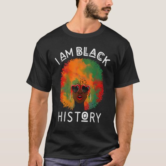 I Am The Strong African Queen Girls Black History  T-shirt (Voorkant)